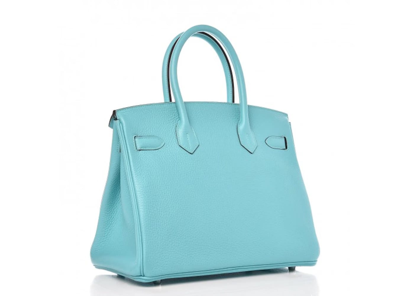 Hermes Birkin Taurillon Clemence Palladium 30 Bleu Atoll