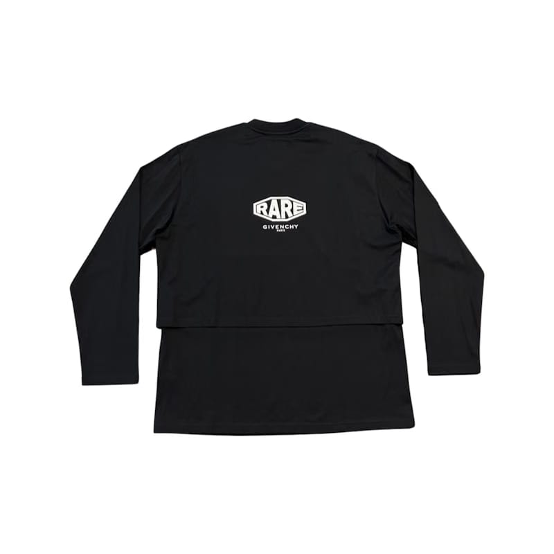 Givenchy 4G Vertical Logo Layered L/S T-Shirt Black