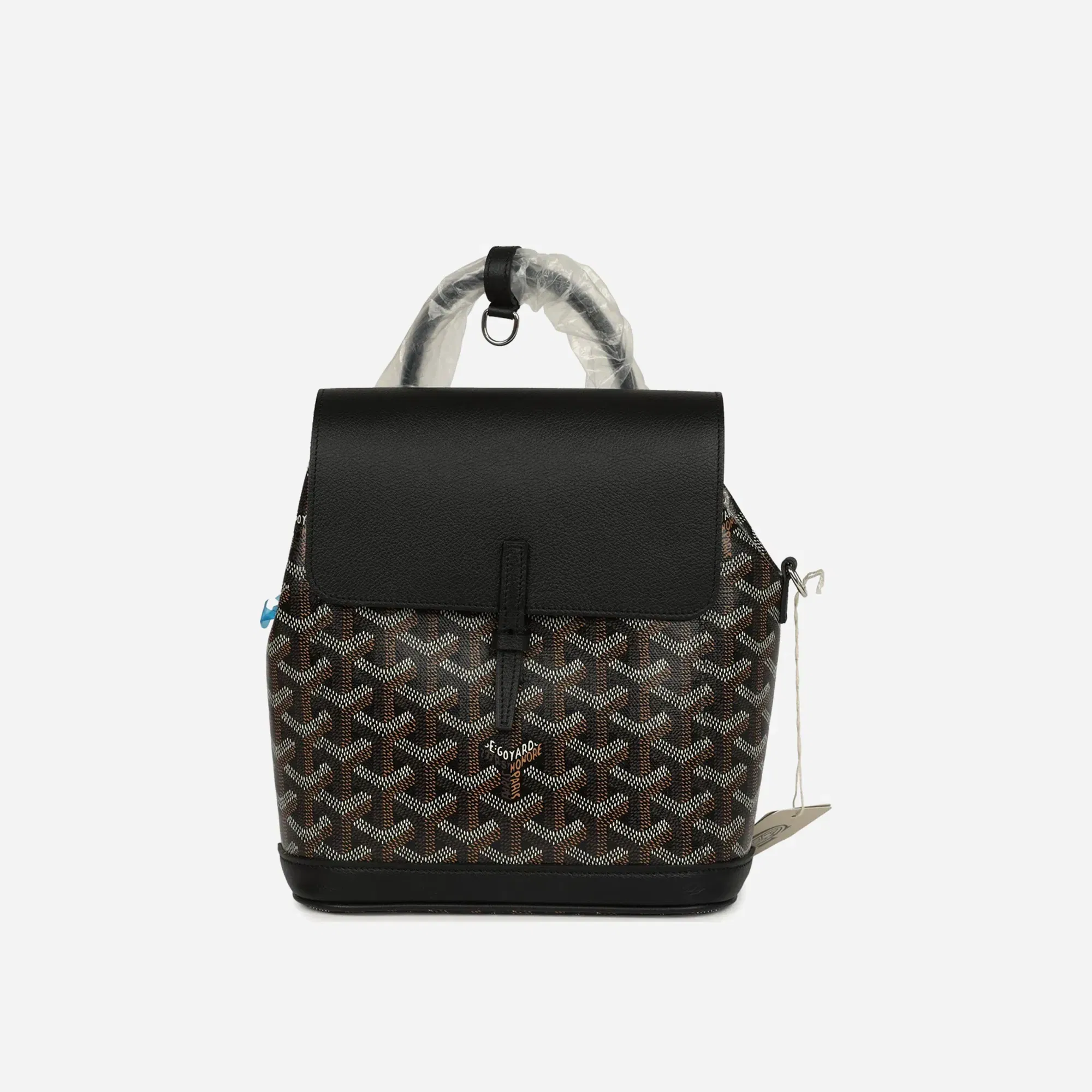 Goyard Goyardine Canvas Black Mini Alpin Backpack Palladium Hardware