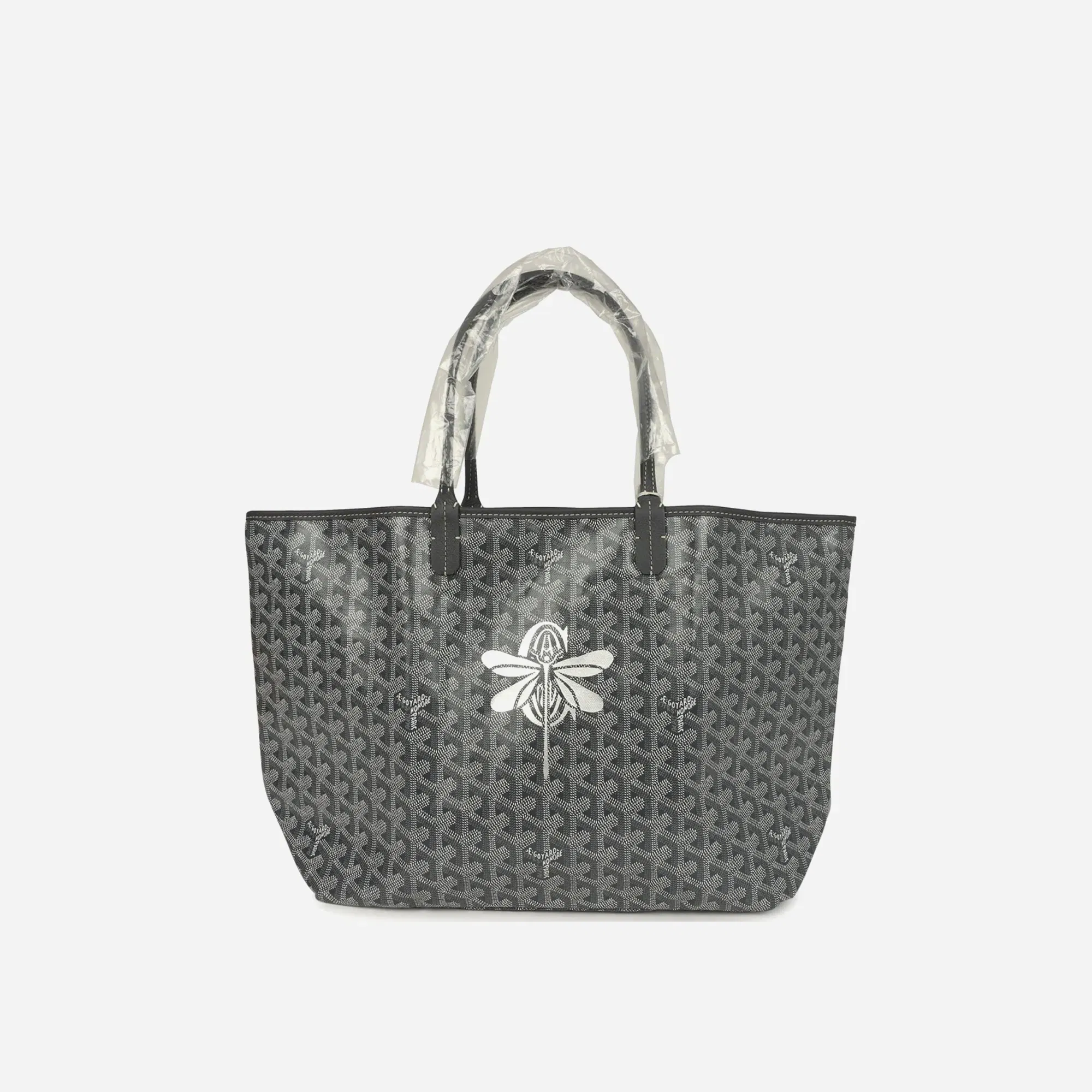 Goyard Goyardine Grey Saint Louis PM Tote Bag Palladium Hardware