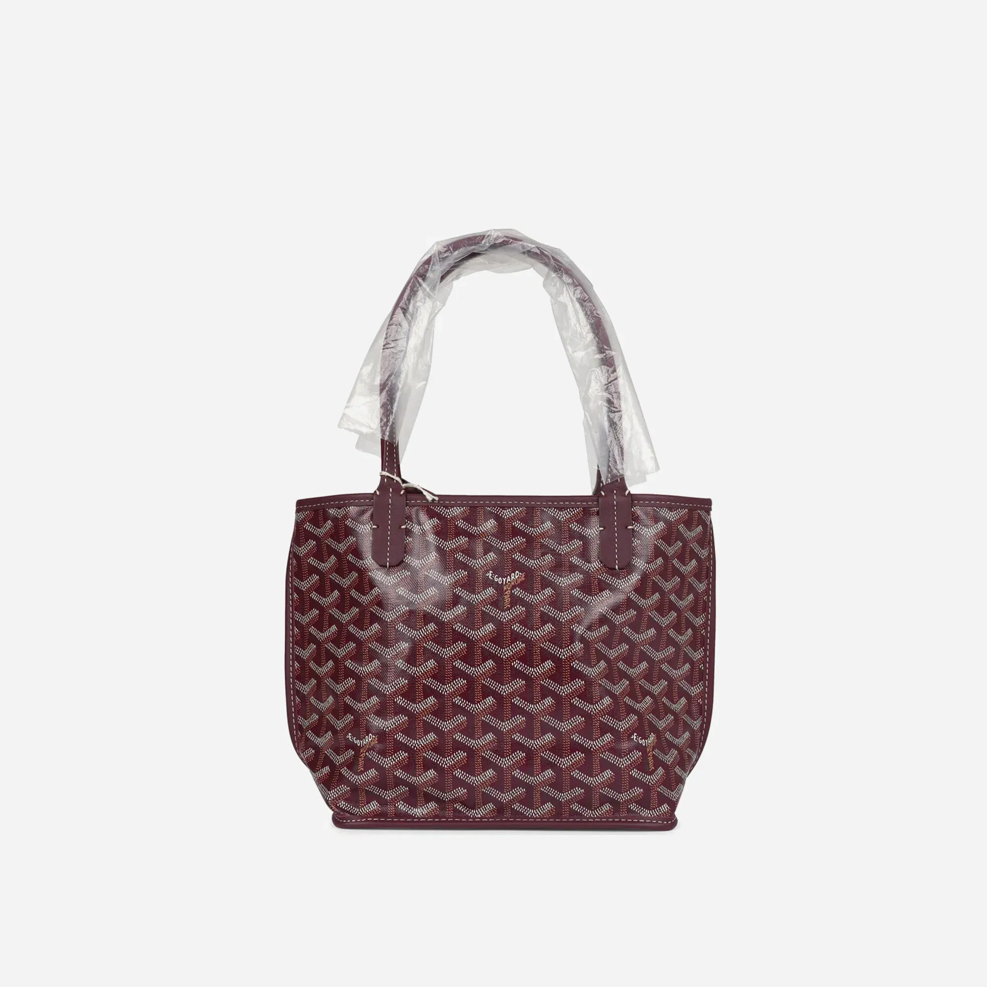 Goyard Goyardine Burgundy Anjou Mini Bag Palladium Hardware