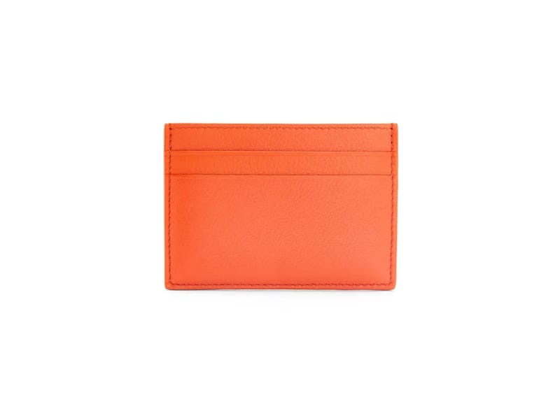LOEWE x Howls Calcifer Plain Cardholder In Classic Calfskin Orange