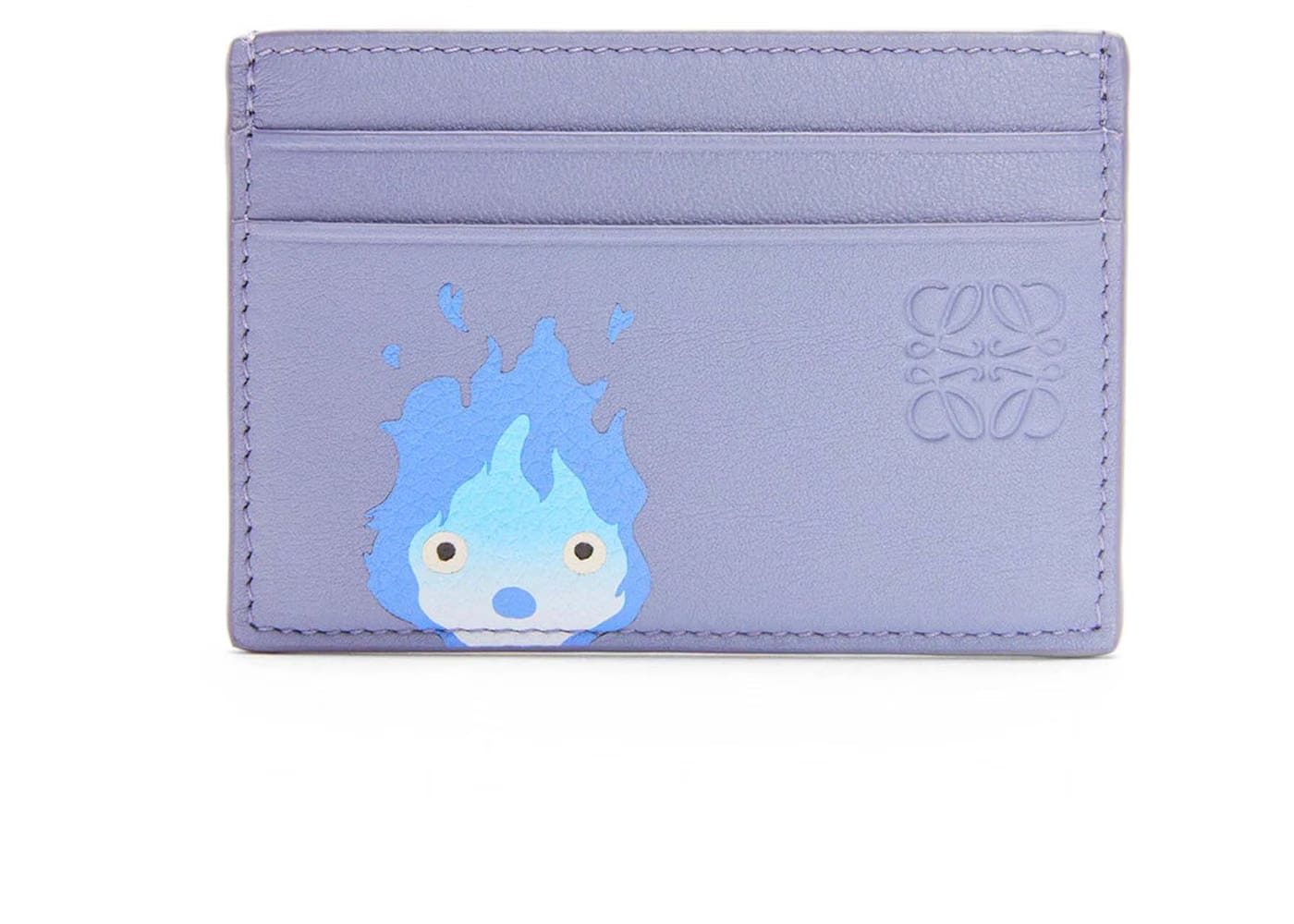 LOEWE x Howls Calcifer Plain Cardholder In Classic Calfskin Orange