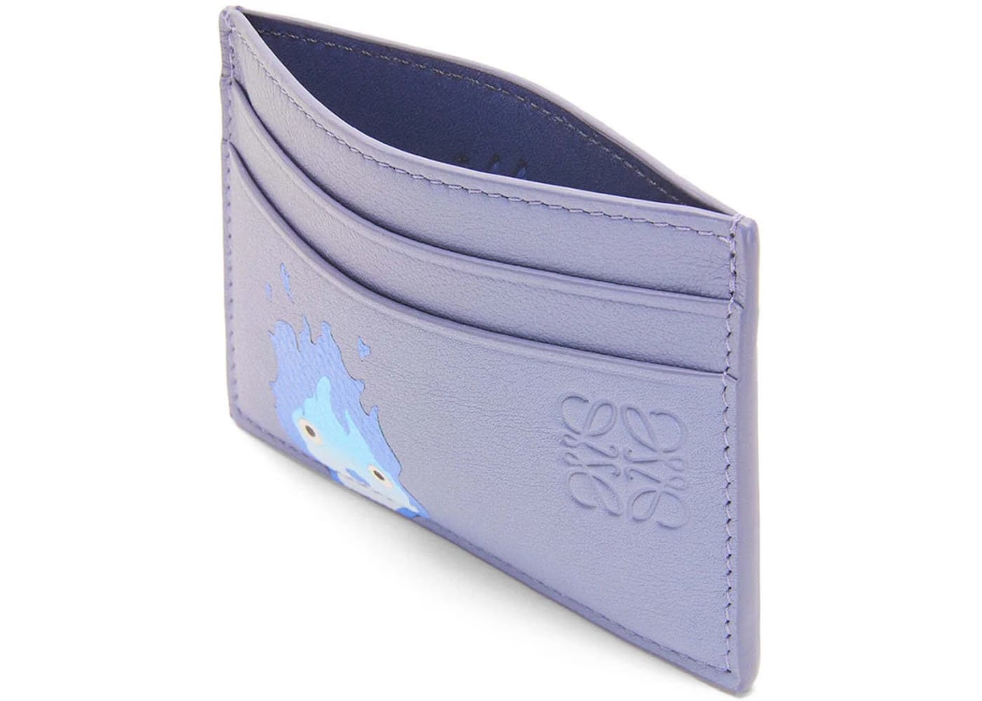 LOEWE x Howls Calcifer Plain Cardholder In Classic Calfskin Orange