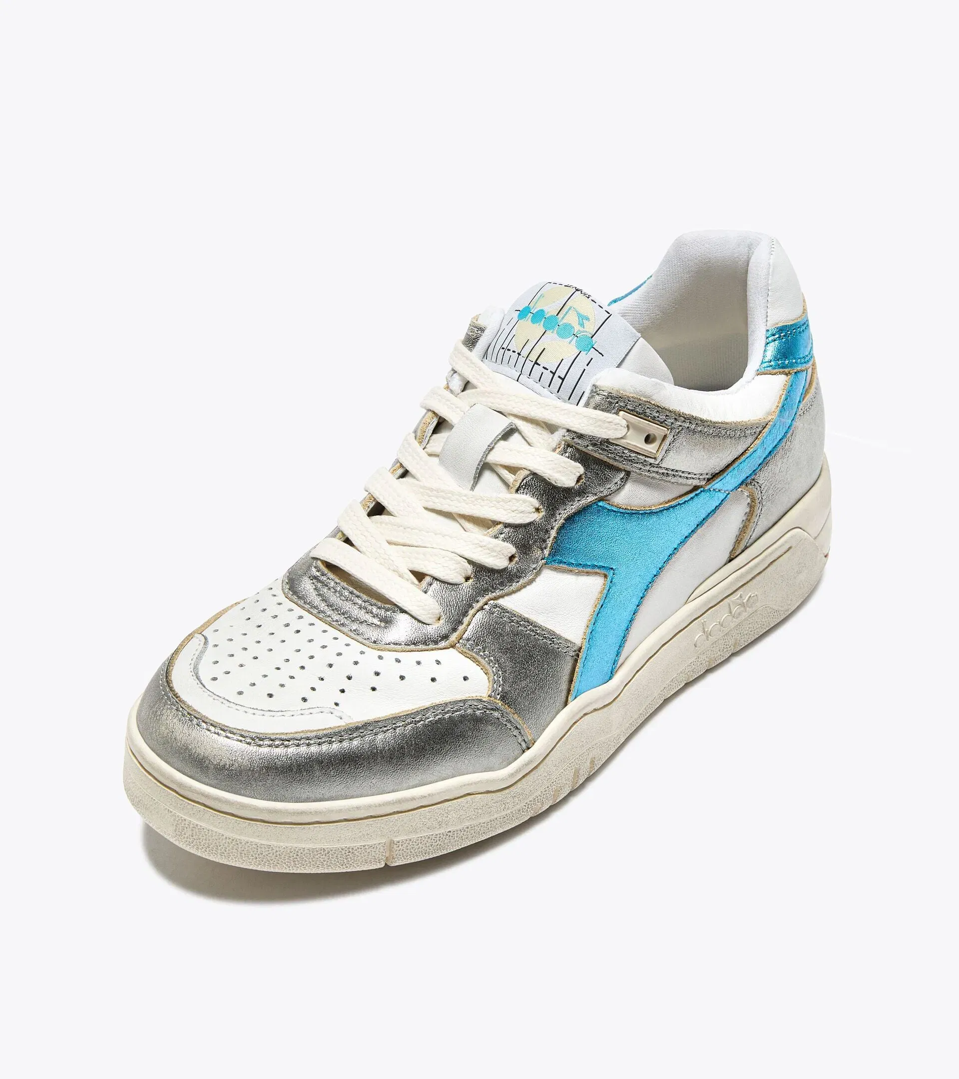 Diadora B.560 Metallic Mix Wn White/Silver/Aquamarine