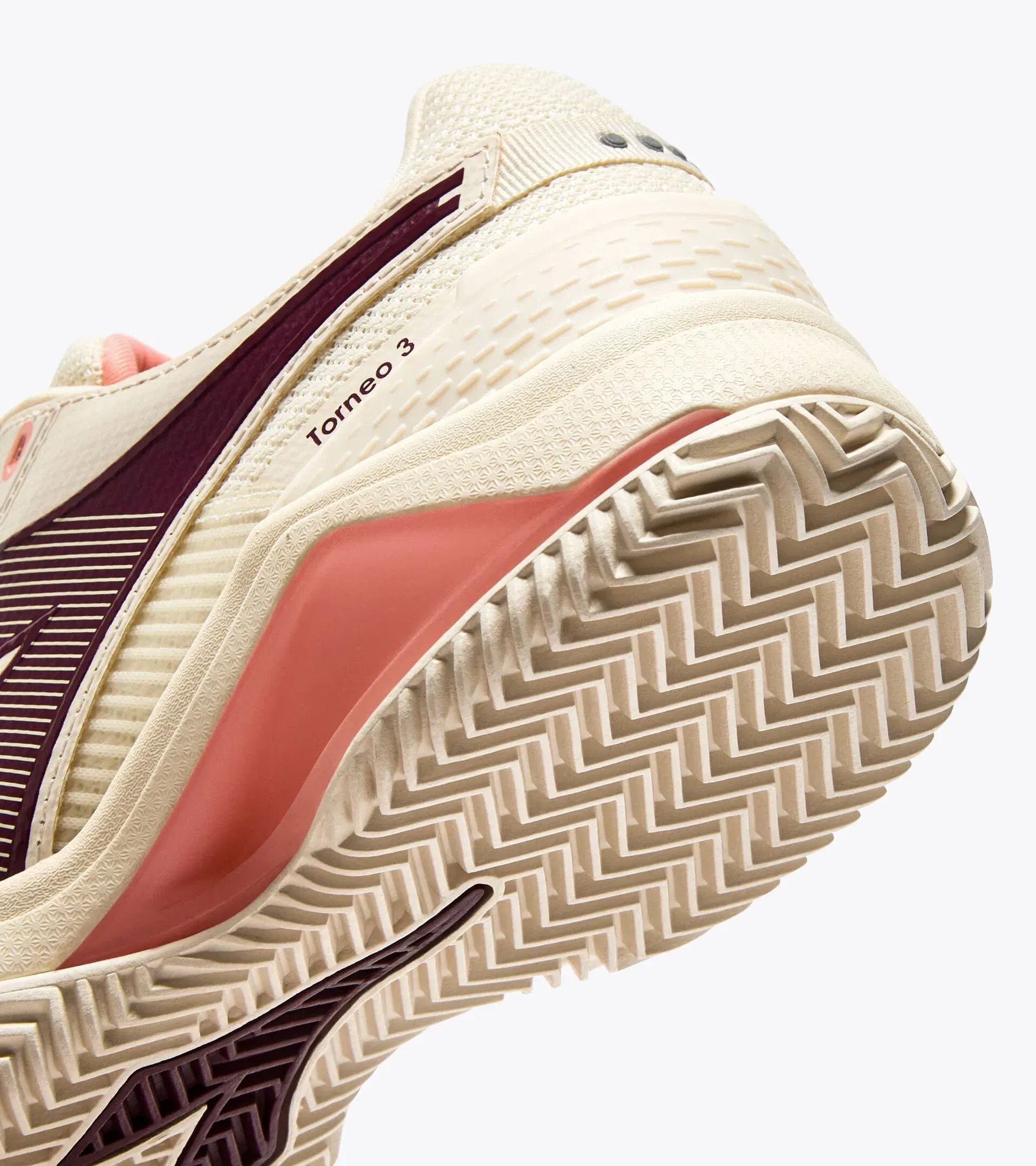 Diadora Blushield Torneo 3 W Clay Whisper Wh/Maroon Ban/Des Flwr