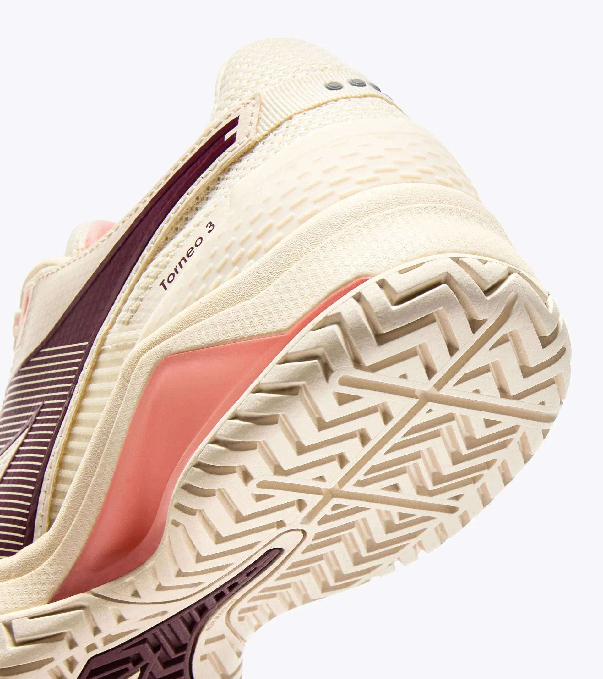 Diadora Blushield Torneo 3 W Ag Whisper Wh/Maroon Ban/Des Flwr