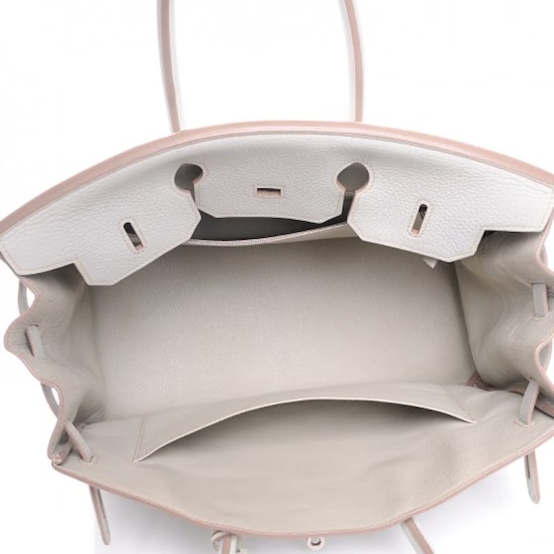 Hermes Birkin Taurillon Clemence 35 Gris Perle
