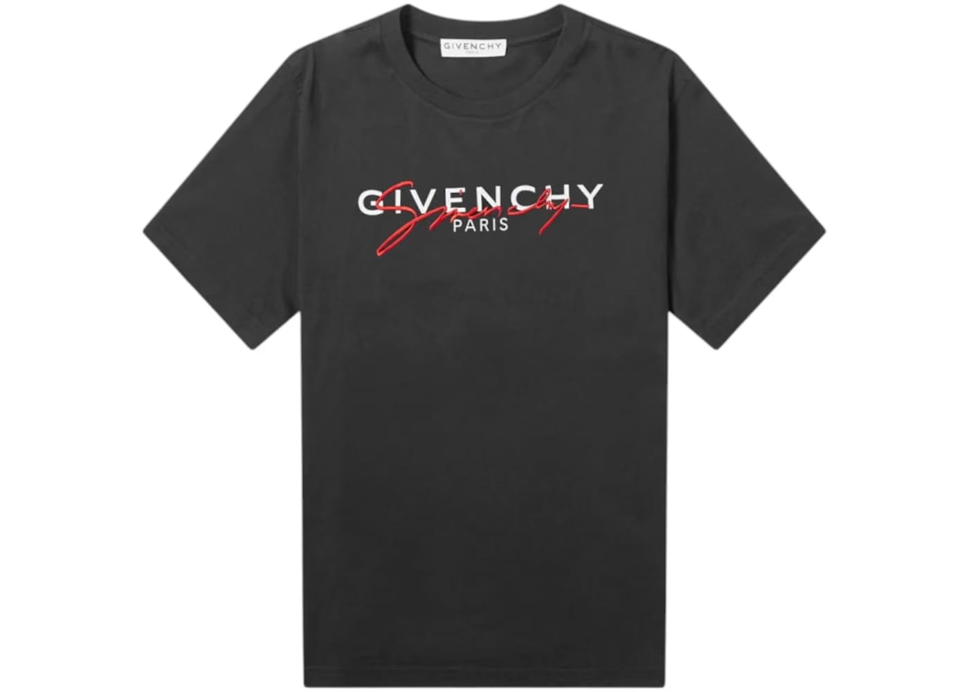 Givenchy Paris Signature Embroidered Logo T-Shirt Black/Red