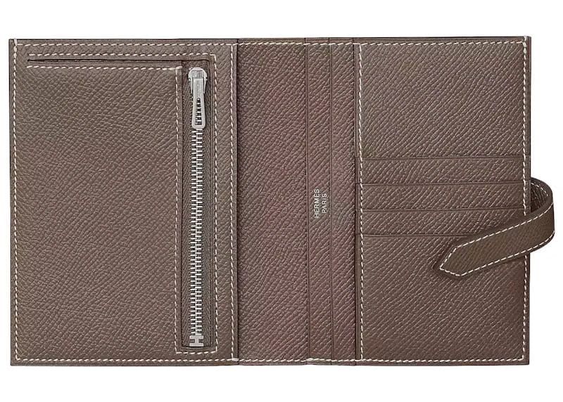 Hermes Bearn Compact Wallet Brown