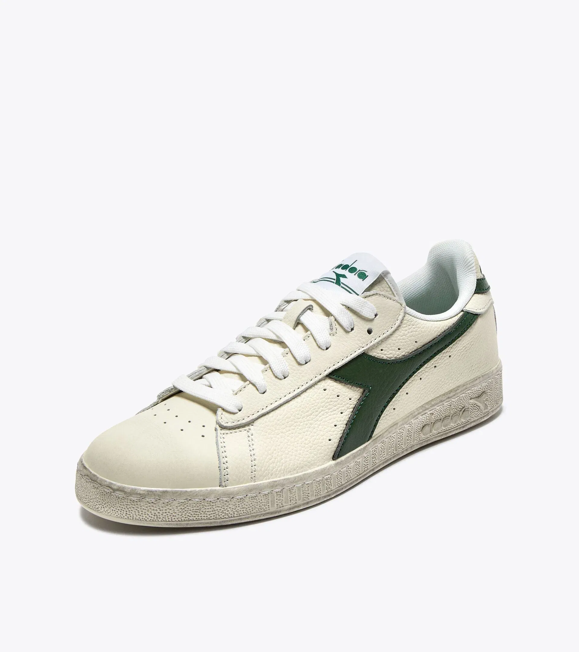Diadora Game L Low Waxed White/Fogliage Green