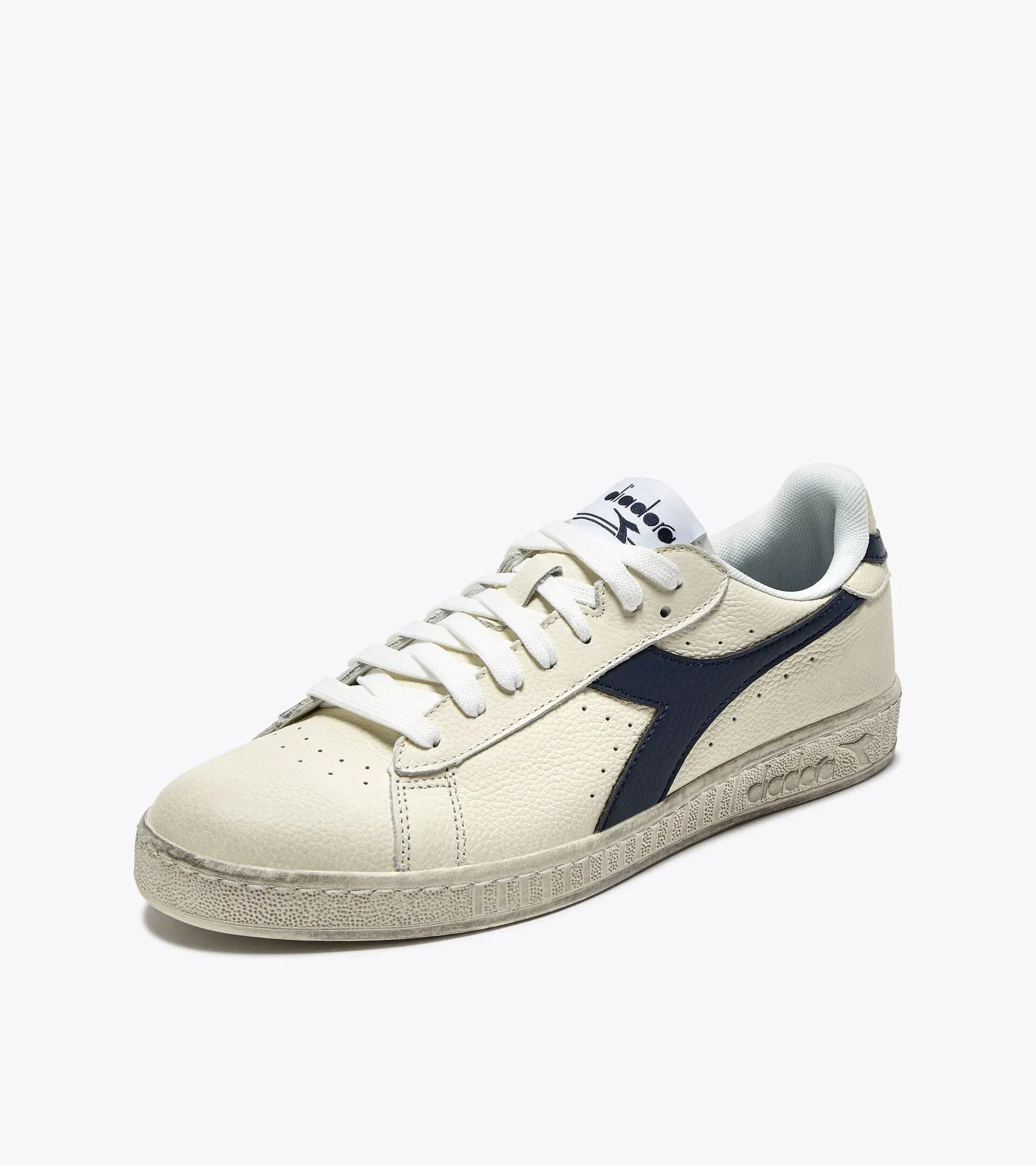 Diadora Game L Low Waxed White/Blue Caspian Sea