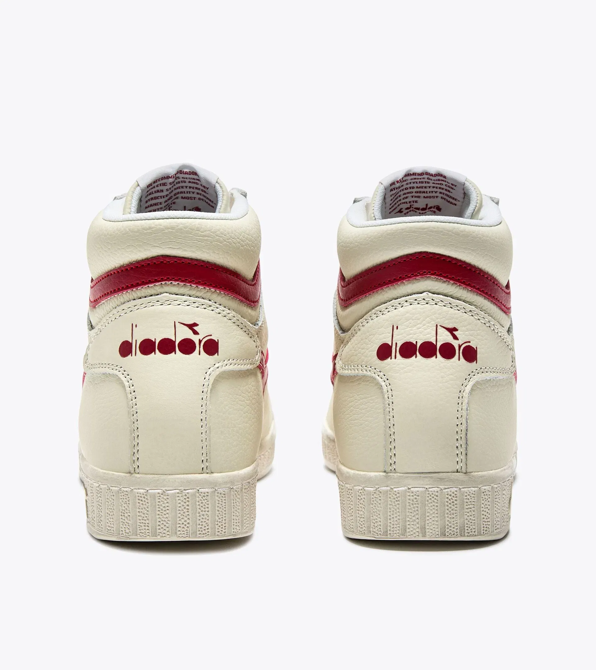 Diadora Game L High Waxed White/Red Pepper