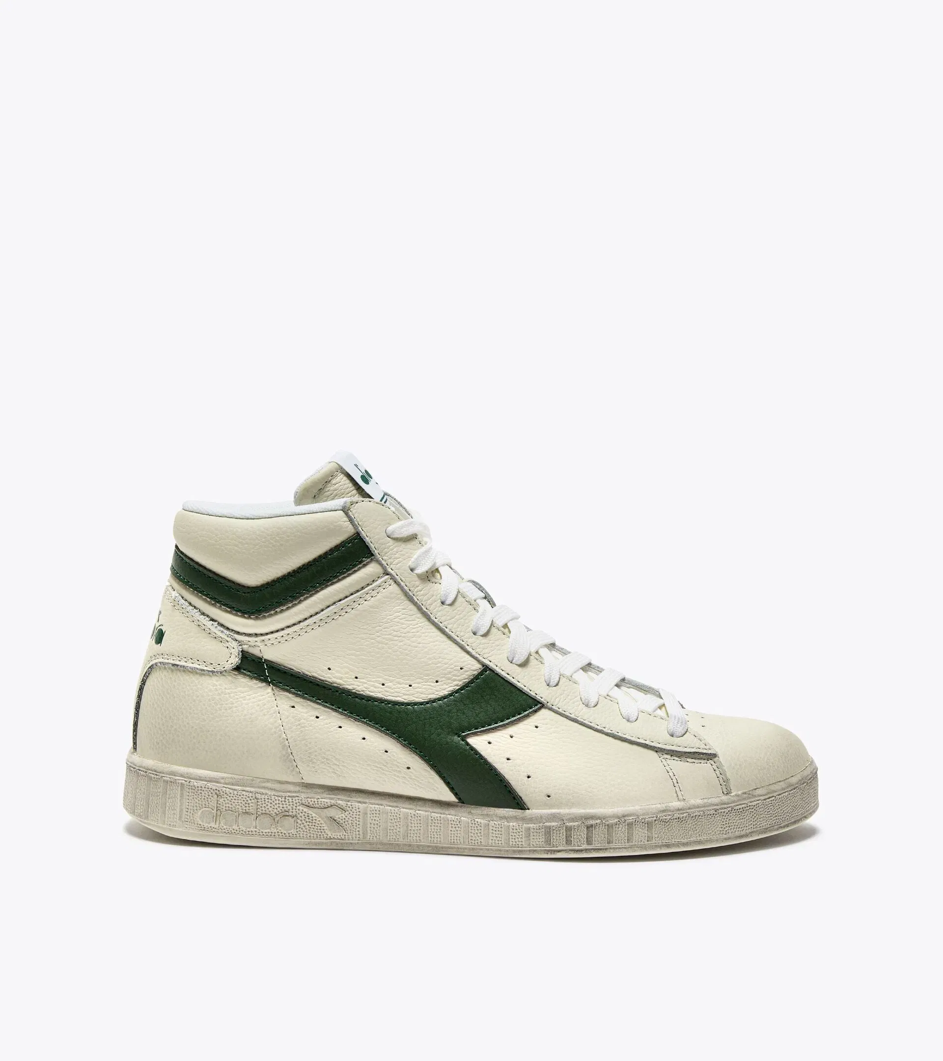 Diadora Game L High Waxed White/Fogliage Green