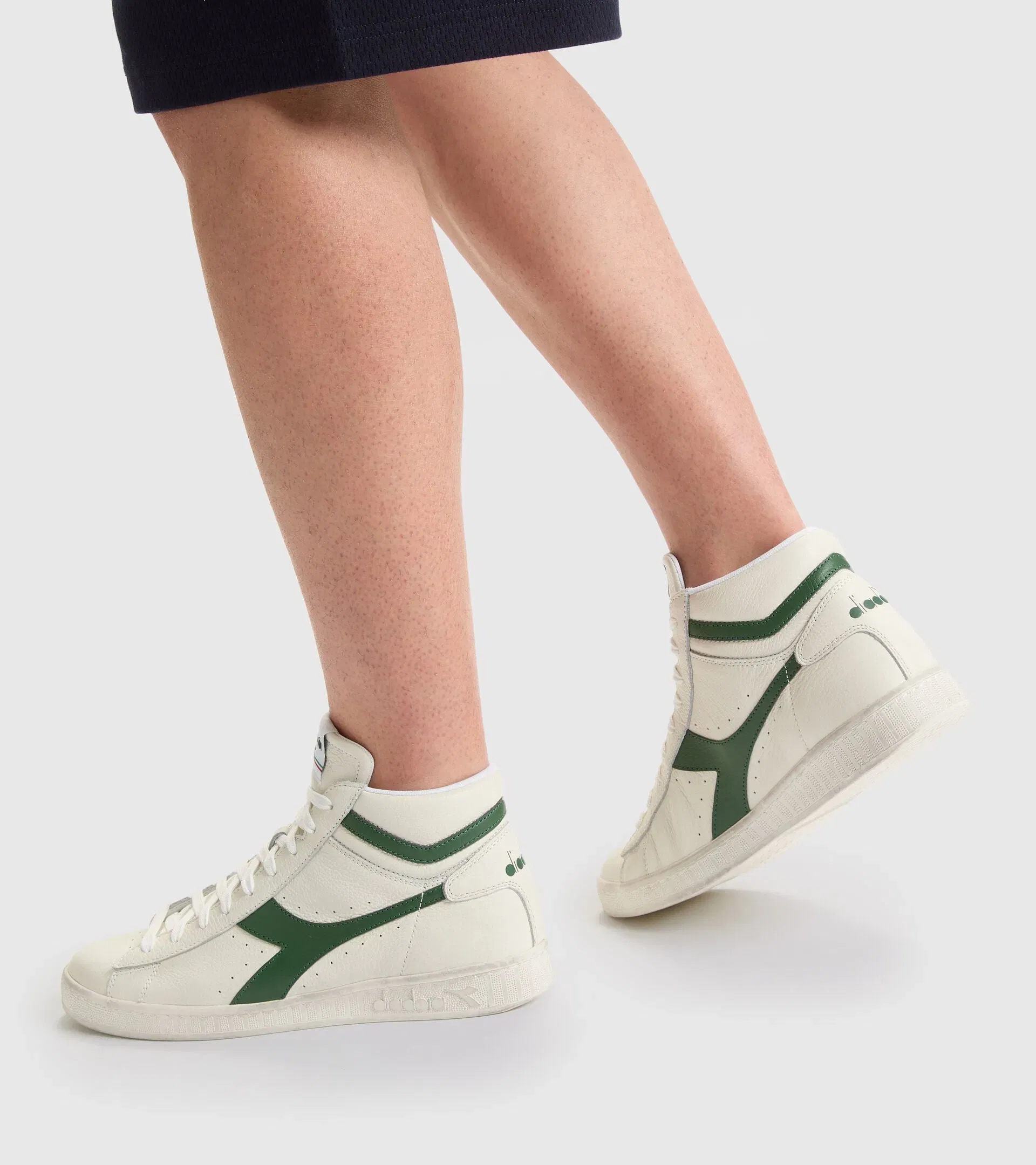 Diadora Game L High Waxed White/Fogliage Green