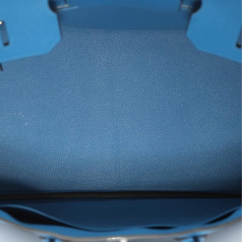 Hermes Birkin Epsom Palladium 35 Bleu Zanzibar