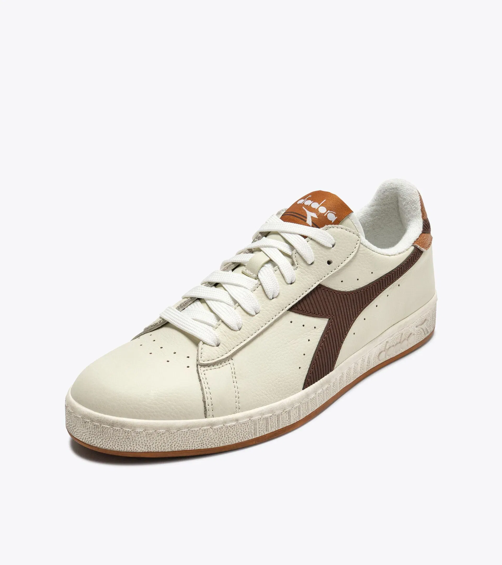Diadora Game Low Stripes Waxed Shaved Chocolate