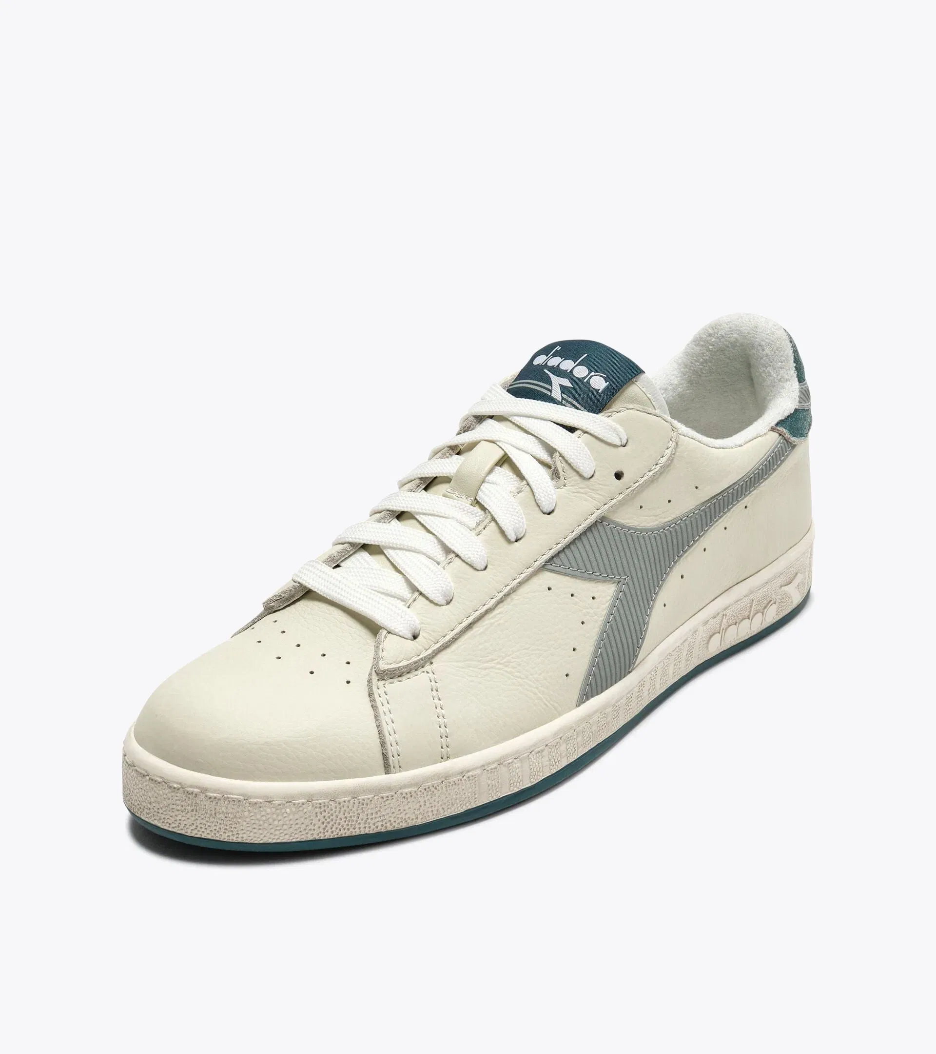 Diadora Game Low Stripes Waxed Green Gray