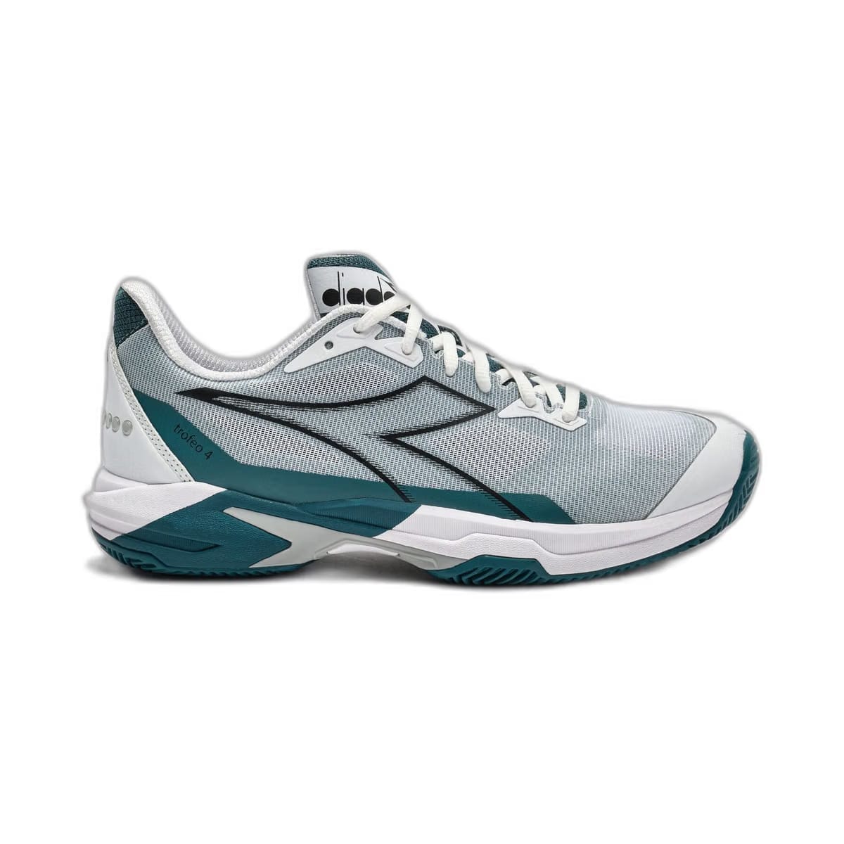 Diadora Trofeo 4 Clay White /Black/Shaded Spruce