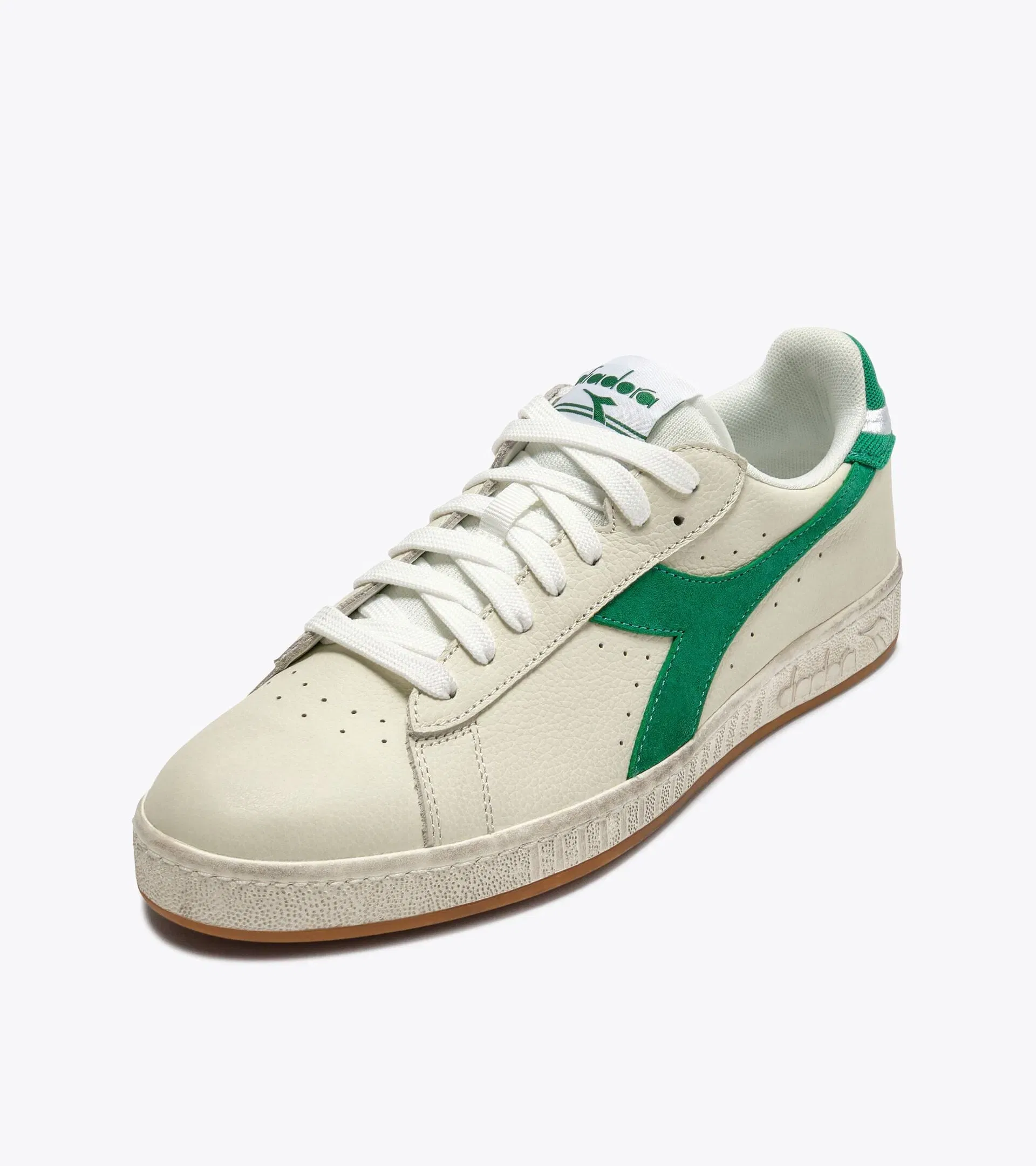 Diadora Game Low Jersey Waxed White /Deep Mint