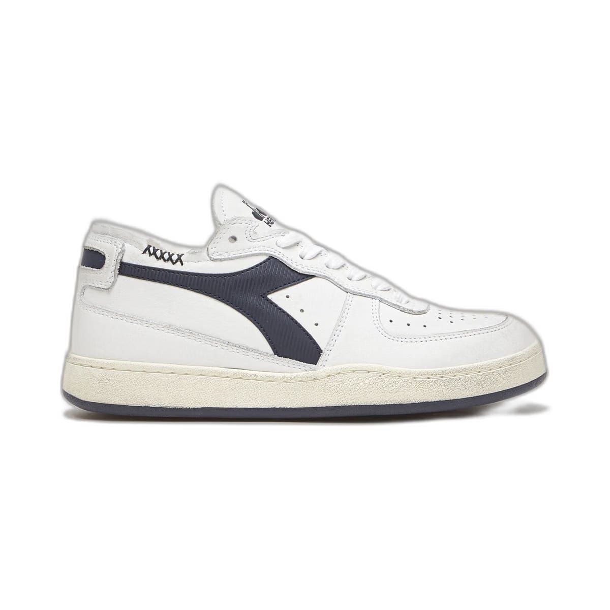 Diadora Mi Basket Row Cut White/Blue Corsair