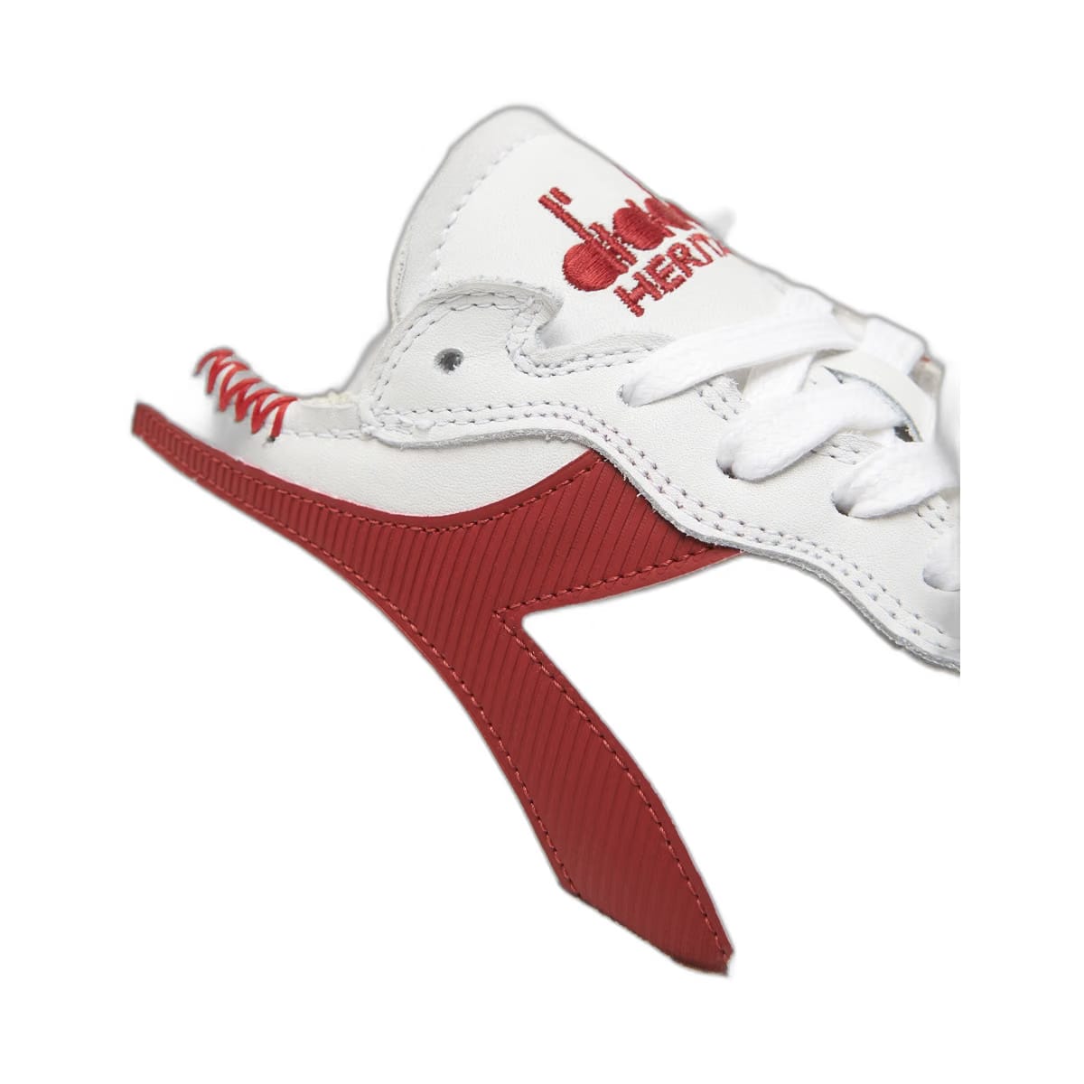 Diadora Mi Basket Row Cut White/Garnet