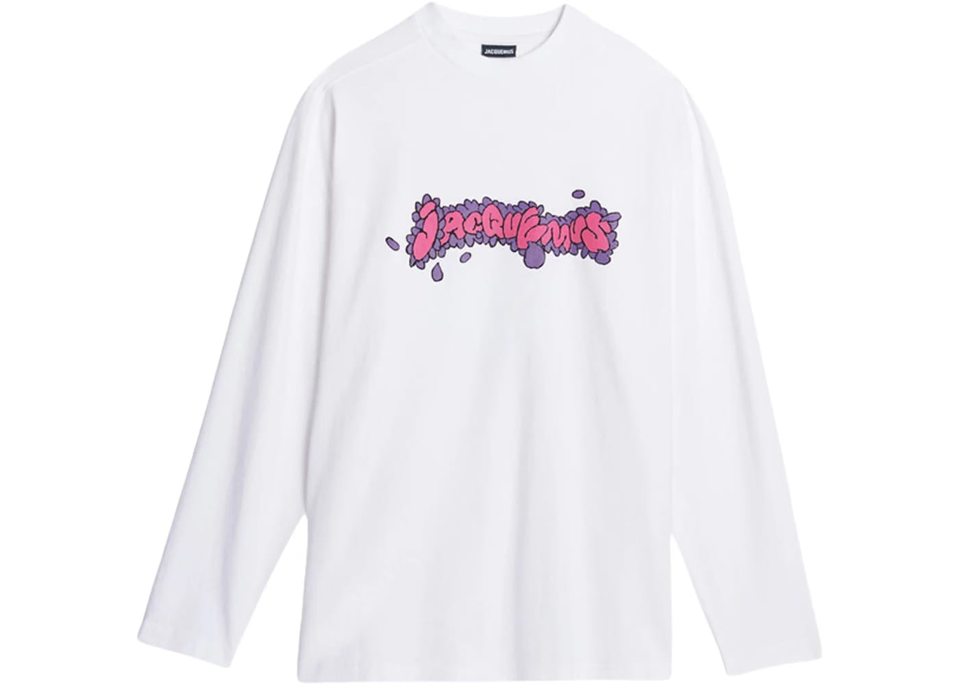 Jacquemus Le T-Shirt Desenho Manches Longues Daisy Logo Long Sleeve T-Shirt Print Marguerite White