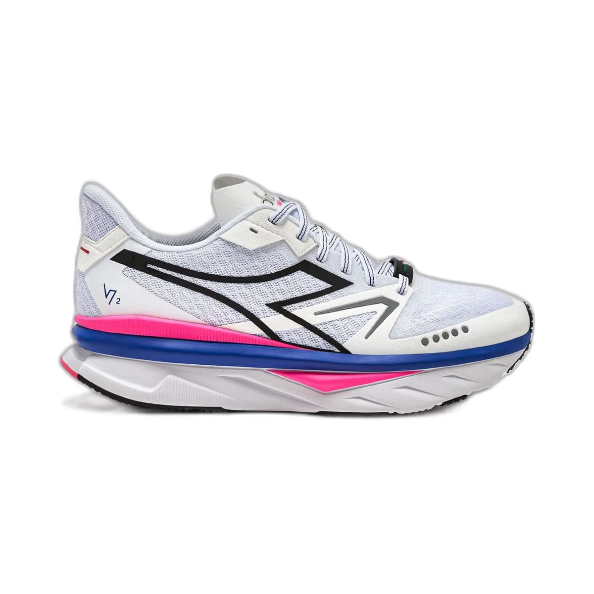 Diadora Atomo V7000-2 White/Surf The Web/Pink Fluo