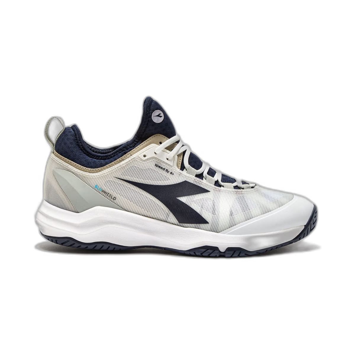 Diadora Speed Blushield Fly 4 + Ag White/Blue Corsair