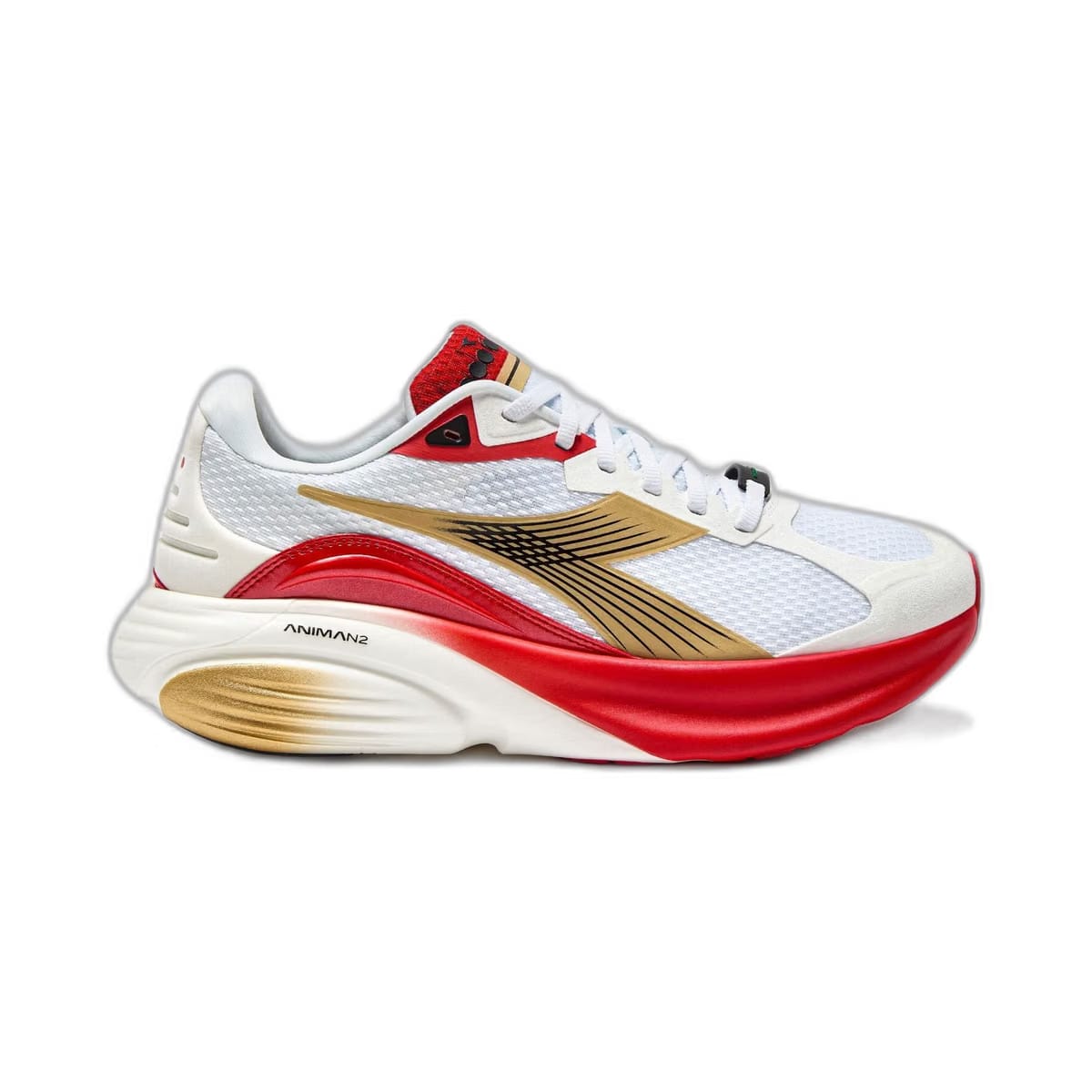 Diadora Atomo Star White/Metallic Gold/Fiery Red