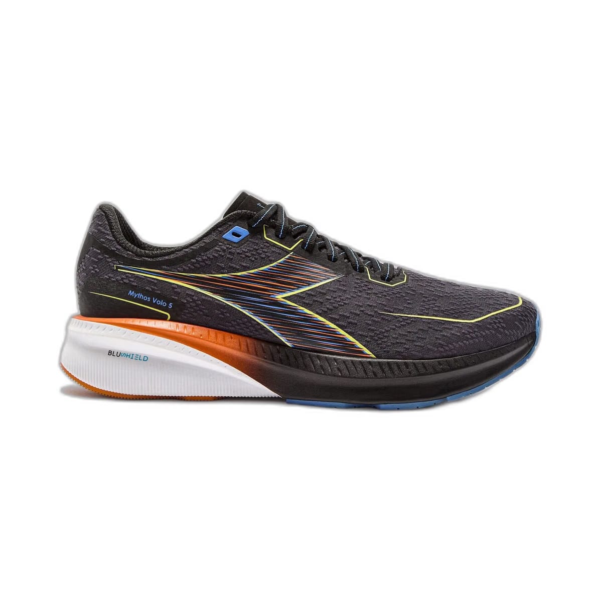 Diadora Mythos Blushield Volo 5 Blk/Sulphur Spring/Ultramarine