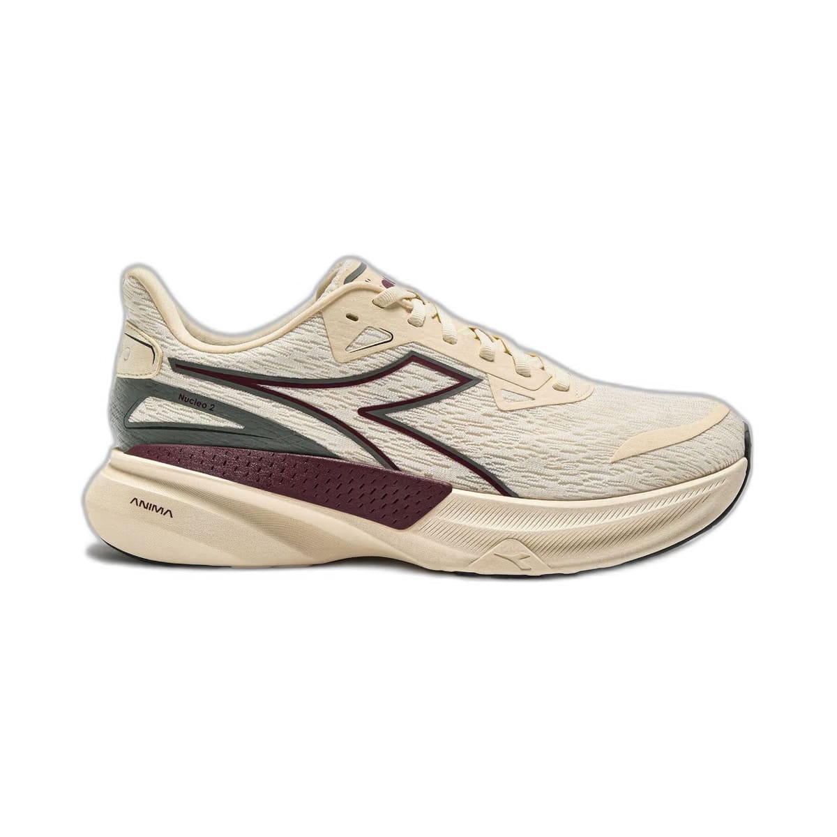 Diadora Nucleo 2 Whisper White/Maroon Banner