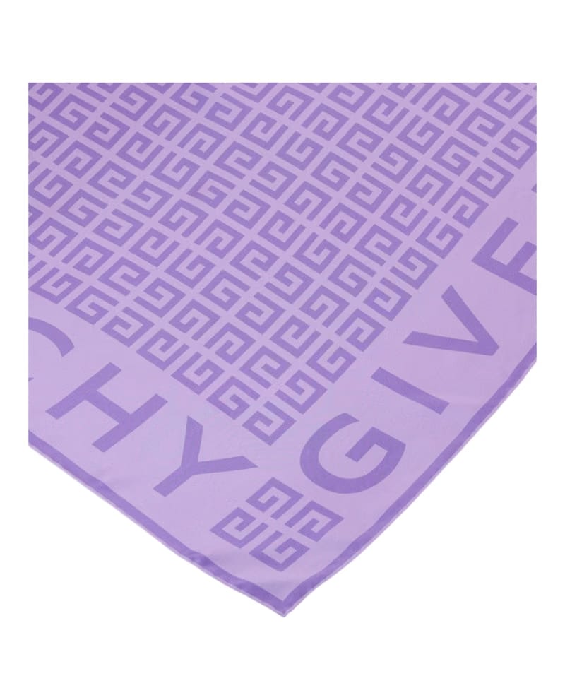 Givenchy 4G Logo Silk Scarf Lavender