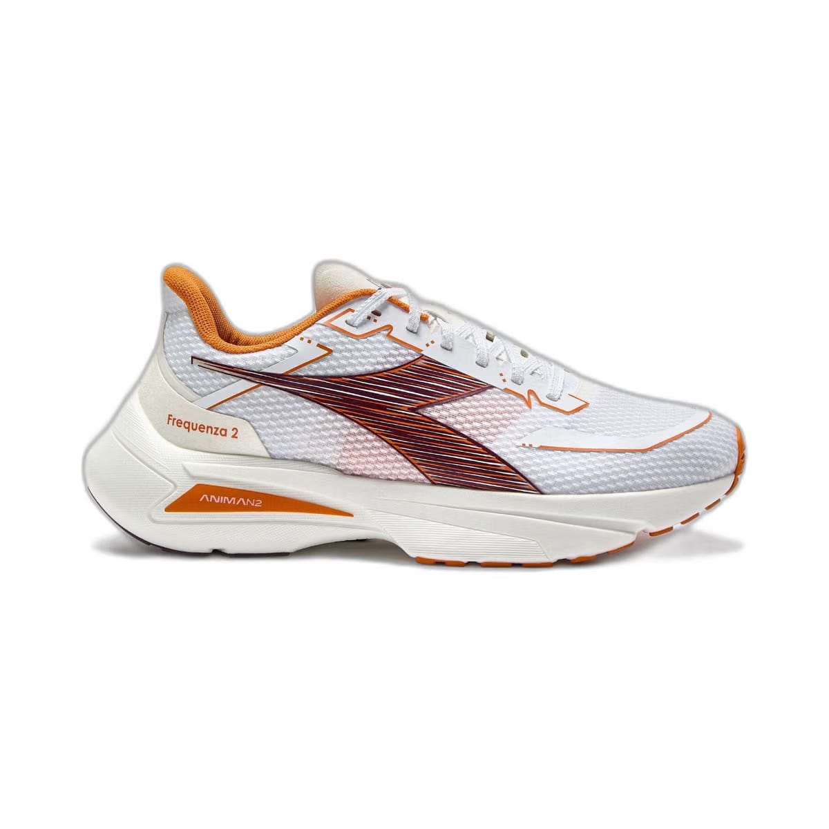 Diadora Frequenza 2 White/Maroon Banner