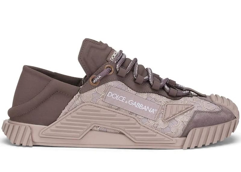Dolce & Gabbana NS1 Low Top Beige Brown Lace (Women's)