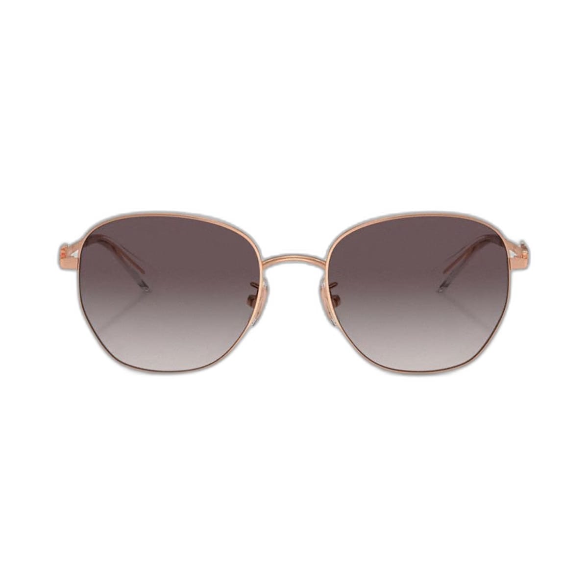 Coach Coach Script Round Sunglasses Rose Gold Black