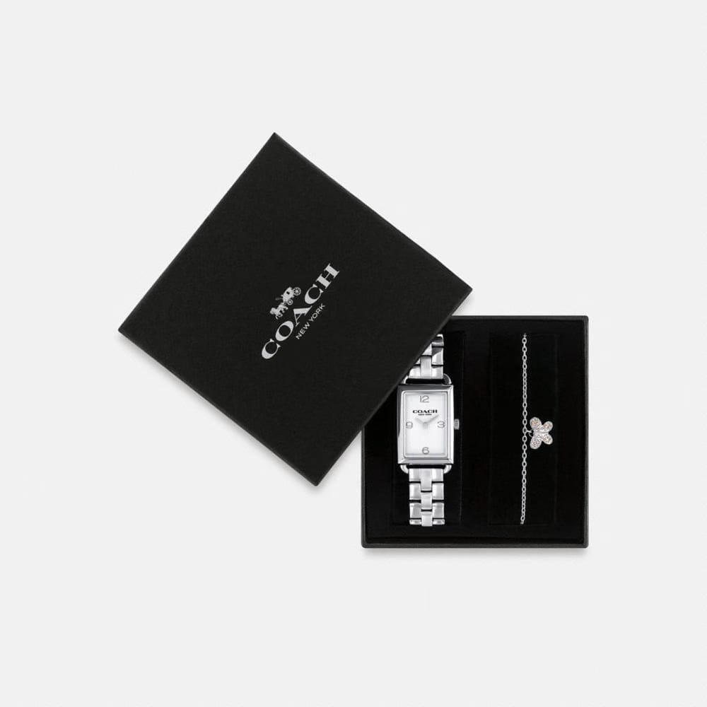 Coach Liz Watch Gift Set, 30 Mm x 22 Mm Stainless Steel