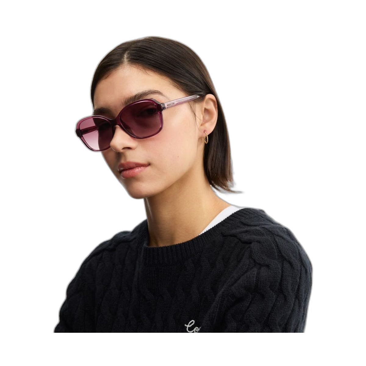 Coach Oversized Oval Sunglasses Berry