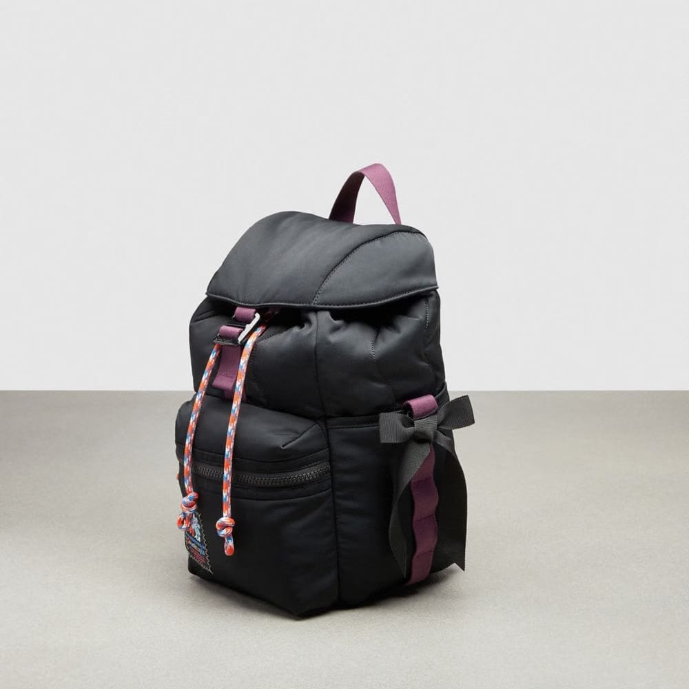 Coach Set Of Bows In 100% Recycled Polyester Black