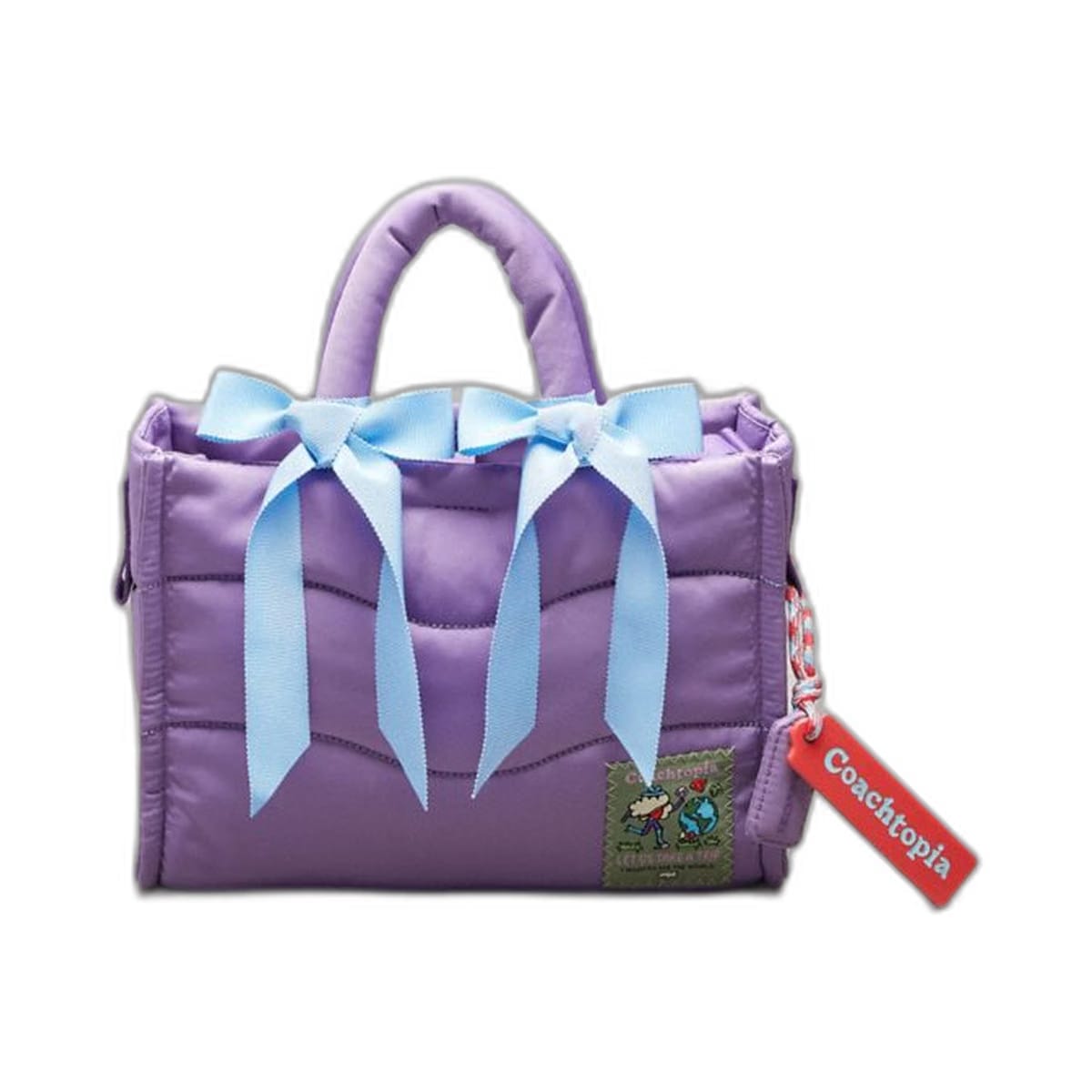 Coach Set Of Bows In 100% Recycled Polyester Light Blue