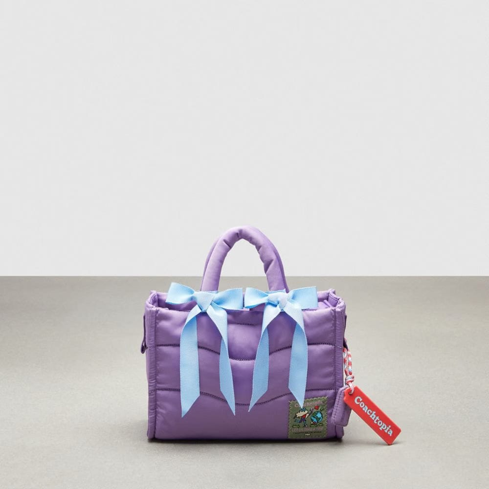 Coach Set Of Bows In 100% Recycled Polyester Light Blue
