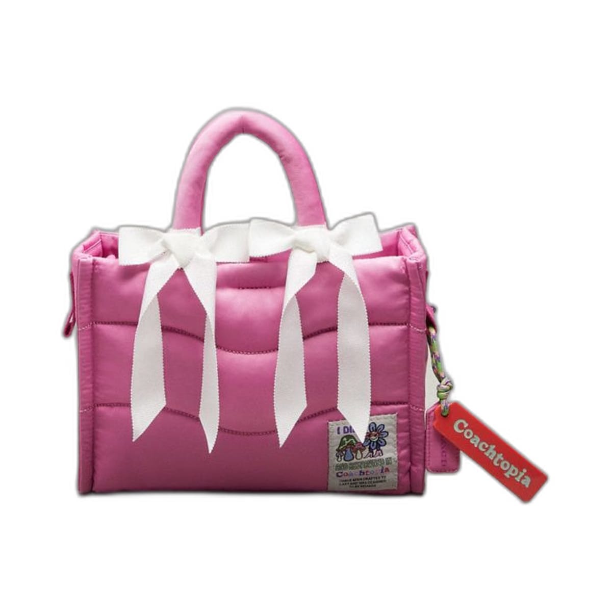 Coach Set Of Bows In 100% Recycled Polyester White 1