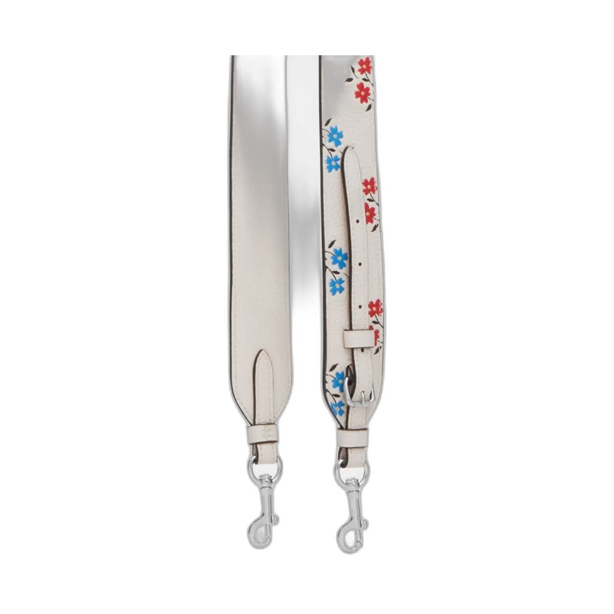 Coach Strap With Floral Print Silver Chalk Multi