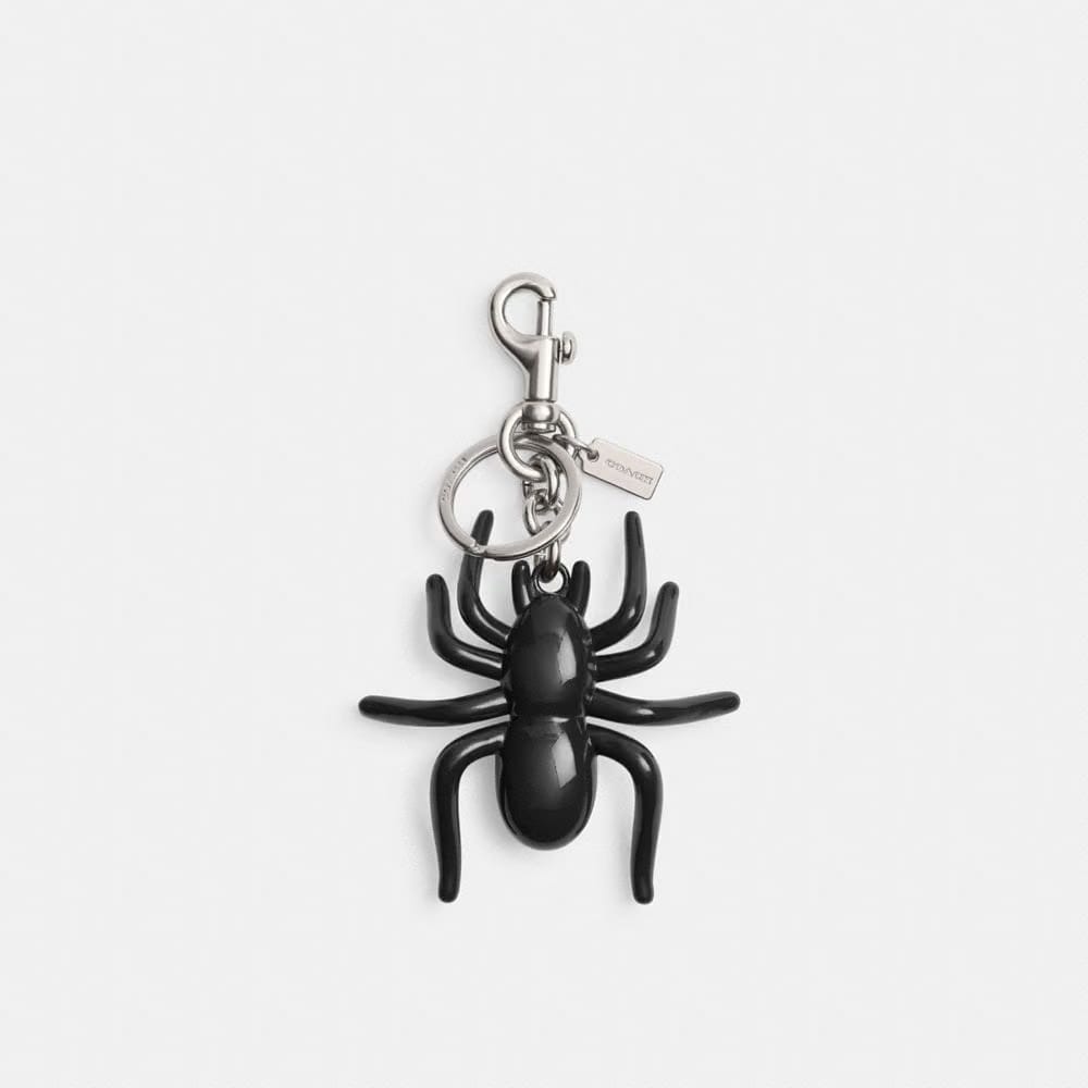 Coach Spider Bag Charm Silver Black