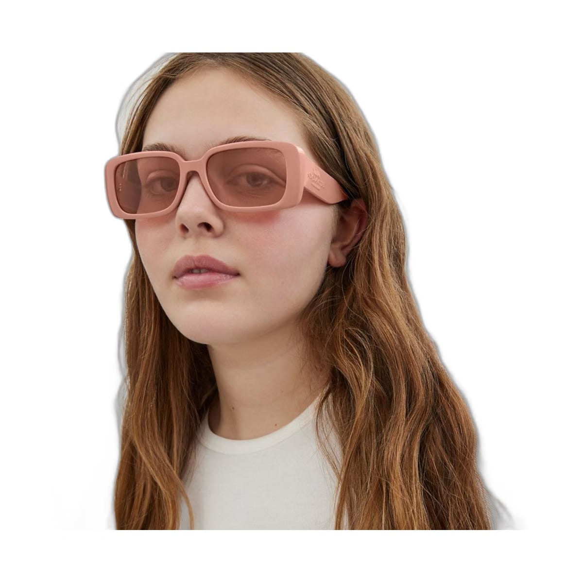 Coach Narrow Rectangle Sunglasses Faded Orange