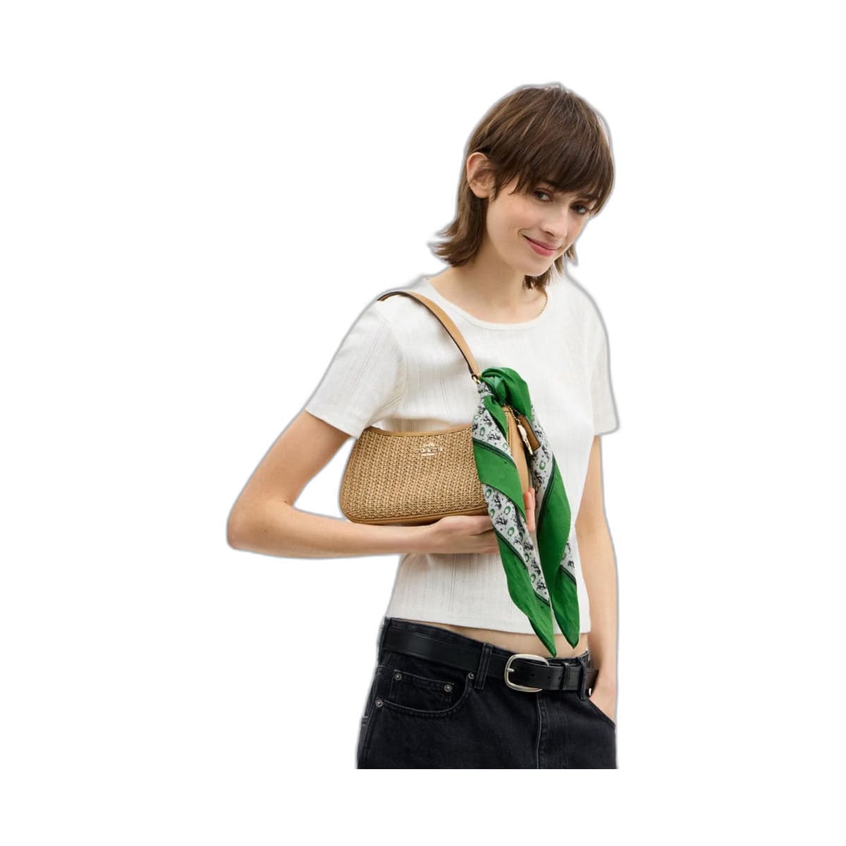 Coach Dino Print Bandana Green