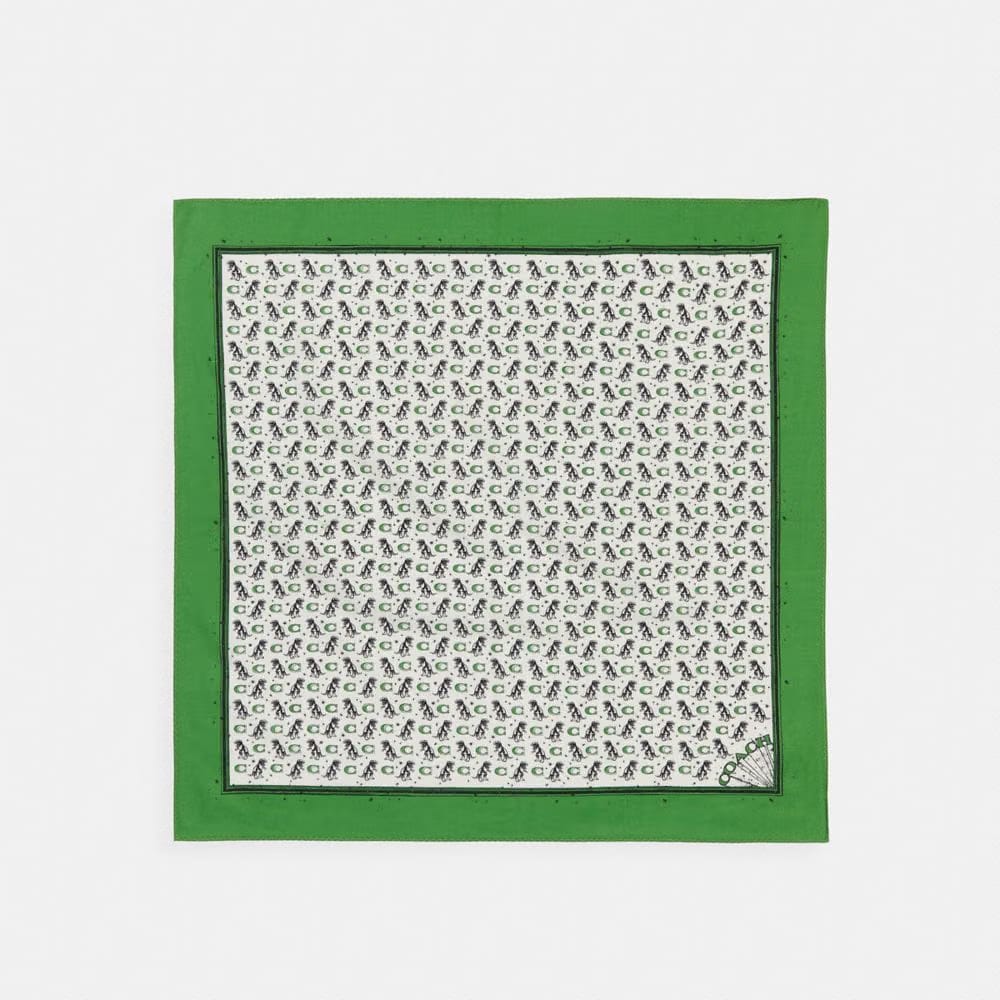 Coach Dino Print Bandana Green