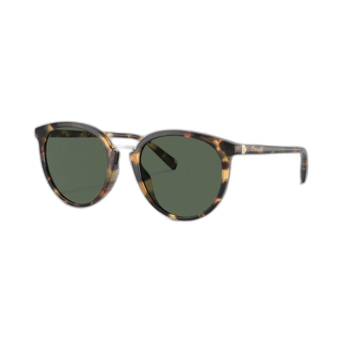 Coach Hangtag Round Sunglasses Tokyo Tortoise