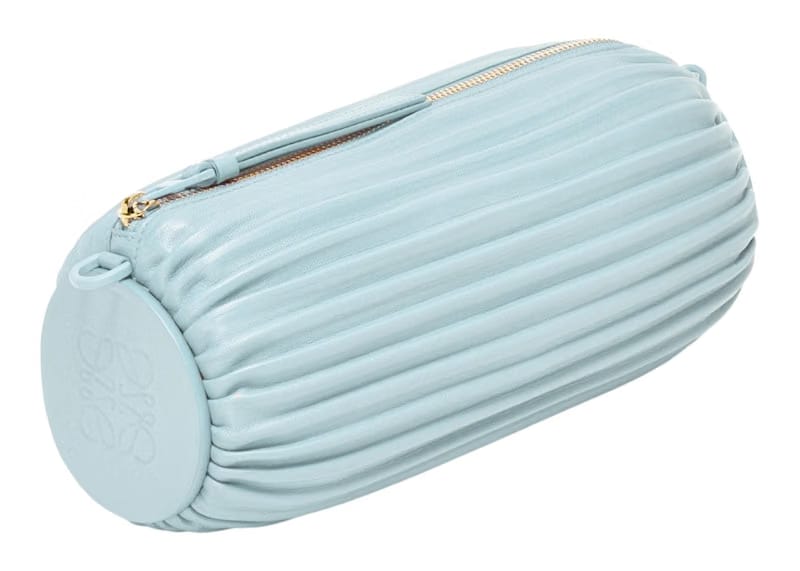 LOEWE Bracelet Pouch in Pleated Pappa Pleated Nappa Aquamarine