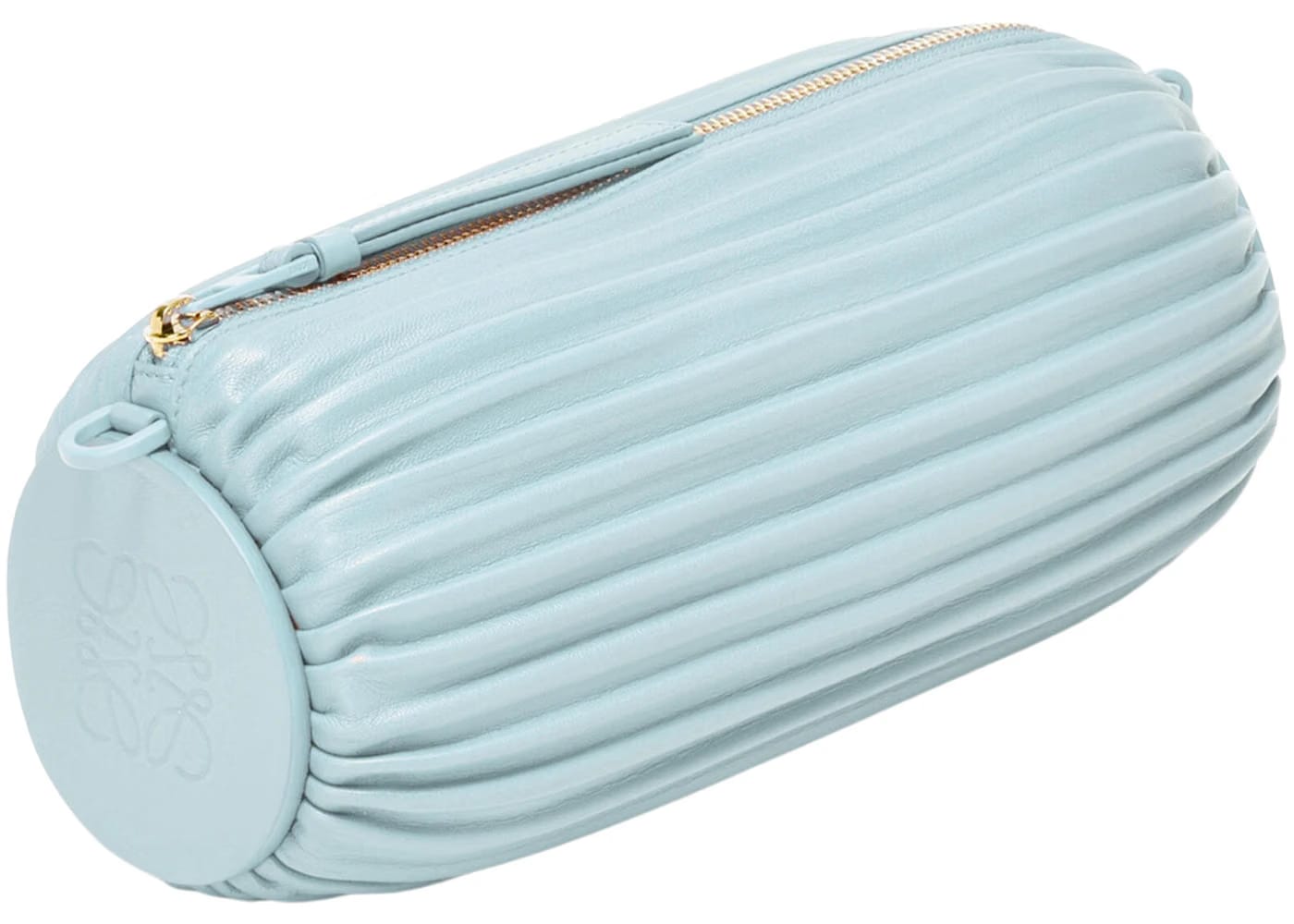 LOEWE Bracelet Pouch in Pleated Pappa Pleated Nappa Aquamarine
